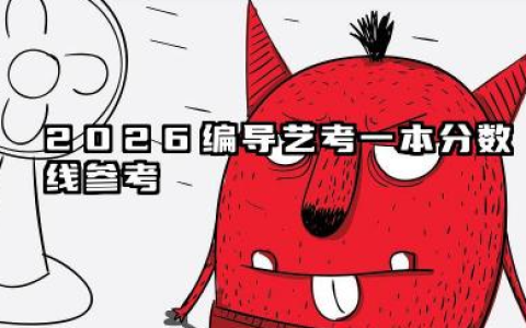 2026编导艺考多少分能上一本 一本院校录取规则与分数提升策略
