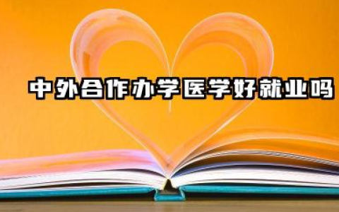 2026中外合作办学医学好就业吗 2026中外合作办学医学哪个学校值得读