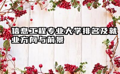 信息工程专业大学排名及就业方向与前景 2026全国十大院校推荐