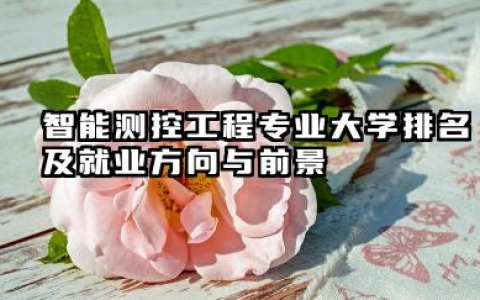 智能测控工程专业大学排名及就业方向与前景 2026全国十大院校推荐