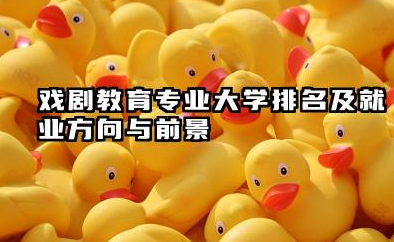 戏剧教育专业大学排名及就业方向与前景 2026全国十大院校推荐