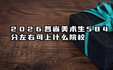 2026各省美术生584分左右可上什么院校?584分最好30所学校大学详解