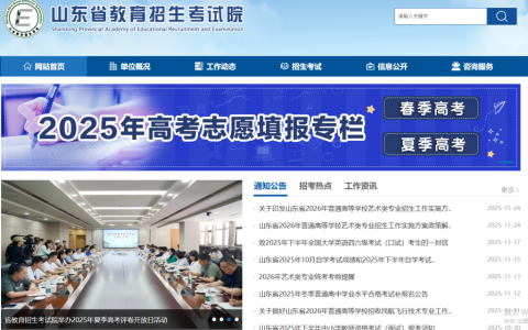 山东省教育招生考试院官网登录入口在哪里