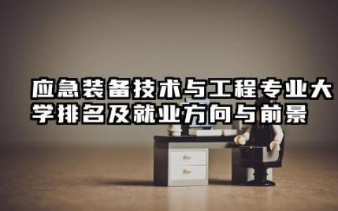 应急装备技术与工程专业大学排名及就业方向与前景 2026应急装备技术与工程专业大学推荐名单