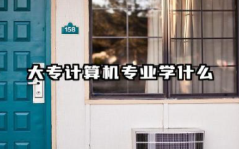 大专计算机专业都学什么 大专学习计算机的前景好不好