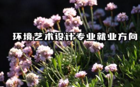 环境艺术设计专业就业方向 2026学环境艺术设计好就业吗