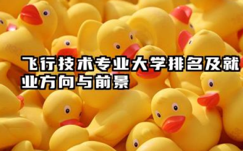 飞行技术专业大学排名及就业方向与前景 2026飞行技术专业大学排名推荐