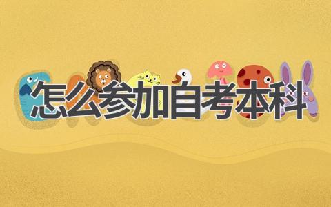 怎么参加自考本科?一文读懂报名流程!