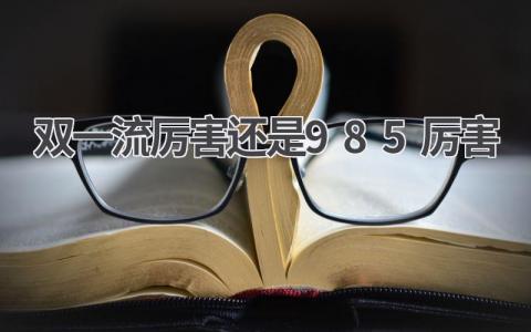 双一流厉害还是985厉害