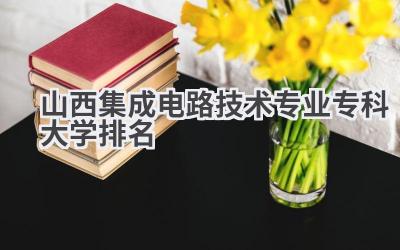 山西集成电路技术专业专科大学排名