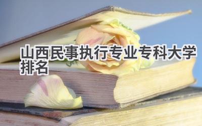 山西民事执行专业专科大学排名