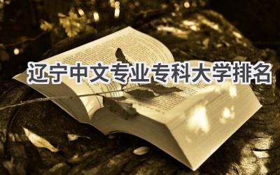 2024辽宁中文专业专科大学排名
