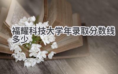 福耀科技大学2024年录取分数线多少