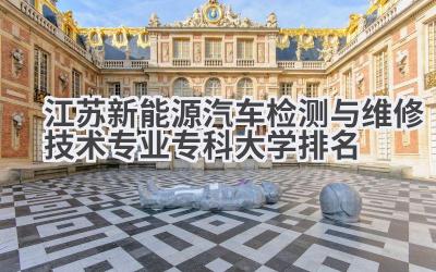 江苏新能源汽车检测与维修技术专业专科大学排名