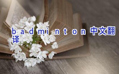 badminton中文翻译