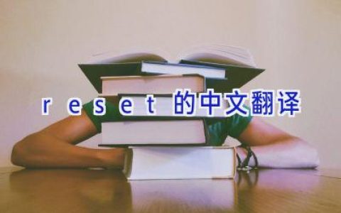 reset的中文翻译