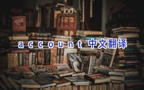 account中文翻译