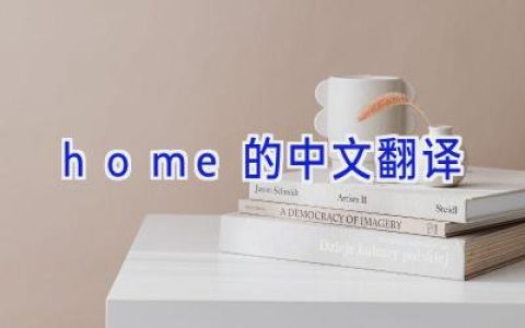 home的中文翻译