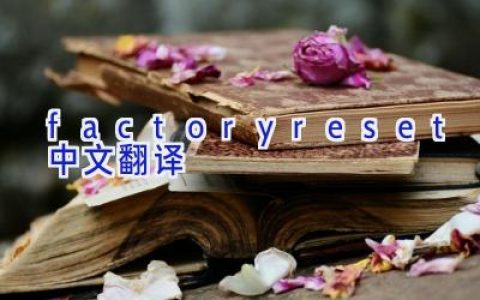 factoryreset中文翻译