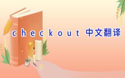 checkout中文翻译