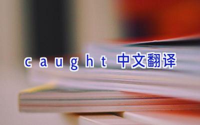 caught中文翻译