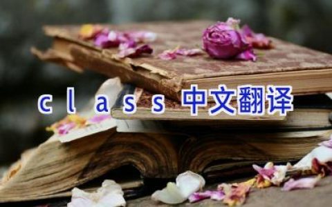 class中文翻译