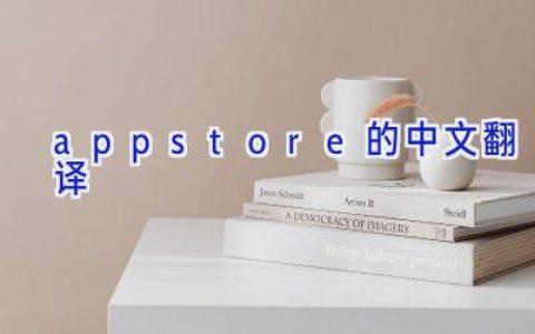app store的中文翻译