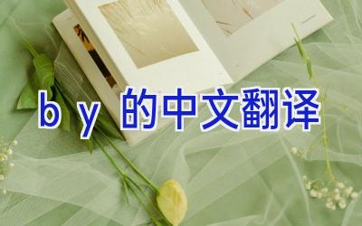 by的中文翻译