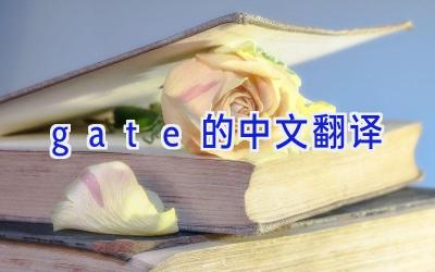 gate的中文翻译