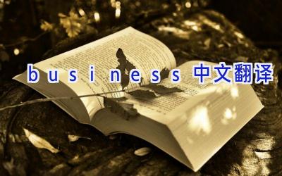 business中文翻译