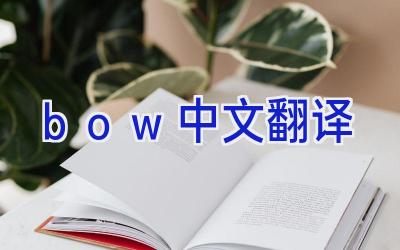 bow中文翻译