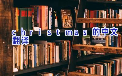 christmas的中文翻译