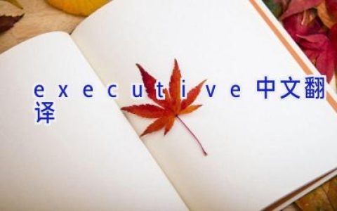 executive中文翻译