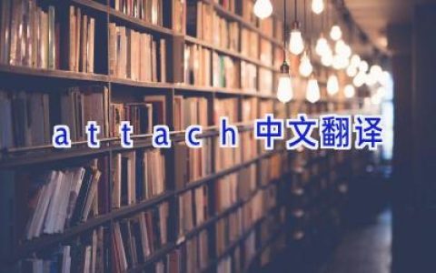 attach中文翻译